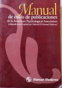 Image of Manual de estilo de publicaciones de la American Psychological Association