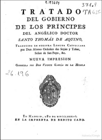 Image of Tratado del gobierno de los principes
